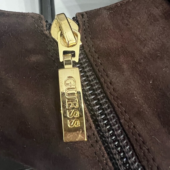 Guess brown leather suede booties in size 8.5 - Picture 8 of 11